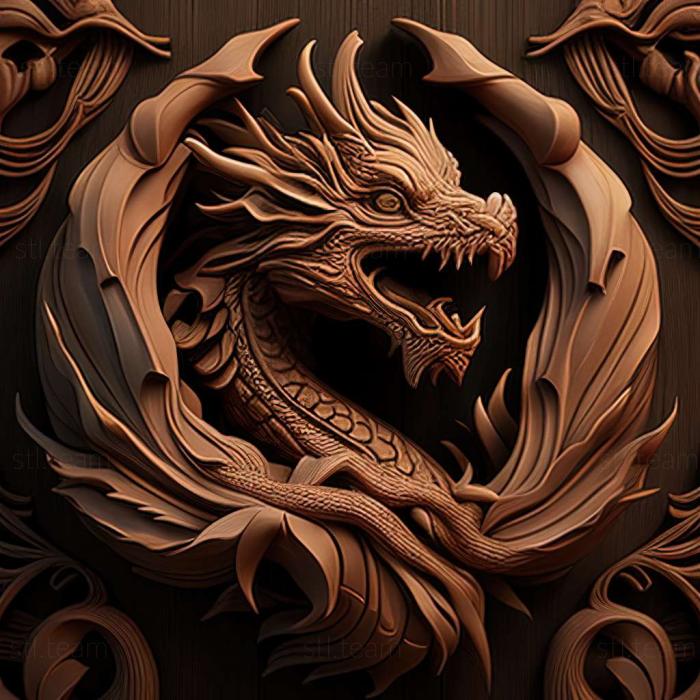 3D model Dragon open up (STL)